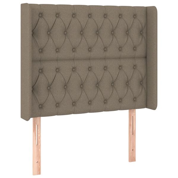 vidaXL T&ecirc;te de lit &agrave; LED Taupe 103x16x118/128 cm Tissu