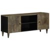 vidaXL Meuble TV gris clair 105x33,5x46 cm bois massif de manguier