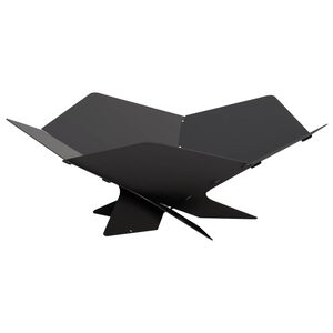 vidaXL Foyer de chemin&eacute;e Noir 53 x 53 x 18,5 cm Acier