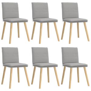 vidaXL Chaises &agrave; manger lot de 6 gris nuage tissu