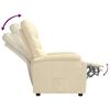 vidaXL Fauteuil inclinable Cr&egrave;me Tissu