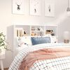 vidaXL Armoire de t&ecirc;te de lit Blanc 120x19x103,5 cm