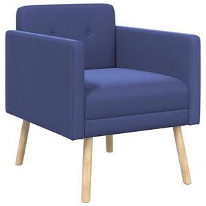 vidaXL Fauteuil d'appoint Bleu police Velours