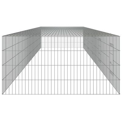vidaXL Cage à lapin 5 panneaux 541x109x54 cm Fer galvanisé