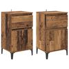 vidaXL Cabinet de chevet avec tiroir 2 pcs Bois ancien 40 x 35 x 70 cm