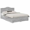vidaXL Cadre de lit Gris Sonoma 150 x 200 cm Bois d'ing&eacute;nierie
