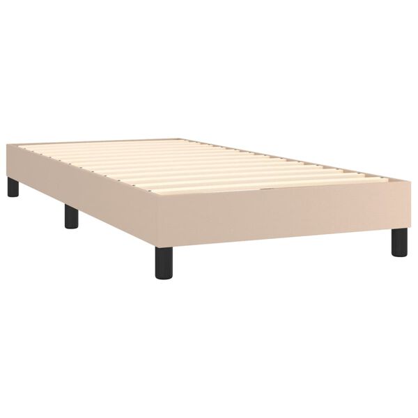 vidaXL Sommier à lattes de lit avec matelas Cappuccino 90x190 cm