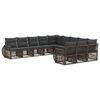 vidaXL Ensemble de canap&eacute; de jardin 11 pc 11 place Gris et Gris fonc&eacute;
