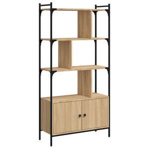 vidaXL Biblioth&egrave;que avec portes Ch&ecirc;ne Sonoma 76,5x30x154,5 cm Bois d'ing&eacute;nierie