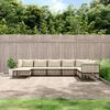 vidaXL Salon de jardin 8 pcs avec coussins anthracite résine tressée
