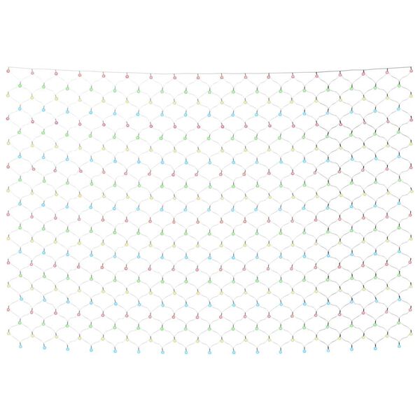 vidaXL Filet lumineux color&eacute; de No&euml;l 3x2 m 204 LED Int&eacute;rieur/ext&eacute;rieur