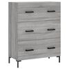 vidaXL Buffet haut Sonoma gris 69,5x34x180 cm Bois d'ing&eacute;nierie