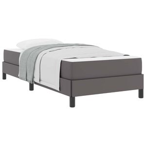 vidaXL Cadre de lit avec matelas Gris 80 x 200 cm tissu