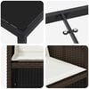 vidaXL Ensemble de salle &agrave; manger pour jardin 5 pcs Marron polyrotin