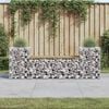 vidaXL Banc de jardin design gabion 183x41x60,5cm bois de pin impr&eacute;gn&eacute;