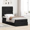 vidaXL Cadre de lit ottoman avec matelas noir 80x200 cm velours