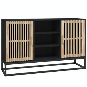 vidaXL Buffet noir 105x30x65 cm bois d'ing&eacute;nierie
