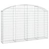 vidaXL Panier de gabions arqu&eacute; 200x30x120/140 cm Fer galvanis&eacute;