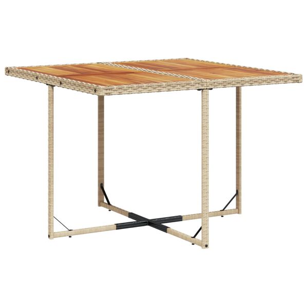 vidaXL Ensemble &agrave; manger de jardin et coussins 11 pcs beige poly rotin