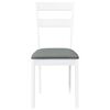 vidaXL Chaises à manger coussins 2 pcs blanc bois massif caoutchouc