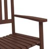 vidaXL Chaises &agrave; bascule lot de 2 table pliable marron massif peuplier