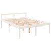vidaXL Lit pour personne &acirc;g&eacute;e sans matelas blanc 140x200cm bois massif