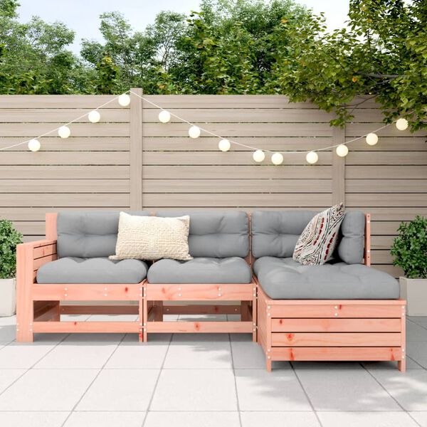 vidaXL Salon de jardin 4 pcs bois massif sapin de douglas
