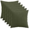 vidaXL Housse de coussin 6 pc HEERLEN Vert 30 x 30 cm velours c&ocirc;tel&eacute;