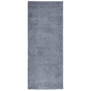 vidaXL Tapis shaggy PAMPLONA poils longs moderne bleu 80x200 cm