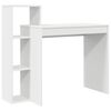 vidaXL Bureau avec &eacute;tag&egrave;re Blanc 100 x 40 x 90 cm Bois d'ing&eacute;nierie