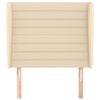 vidaXL T&ecirc;te de lit avec oreilles Cr&egrave;me 103x23x118/128 cm Tissu