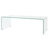 vidaXL Table basse 98x45x30 cm Verre tremp&eacute; Transparent