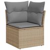 vidaXL Salon de jardin avec coussins 10 pcs beige r&eacute;sine tress&eacute;e
