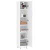 vidaXL Buffet haut Blanc 34,5x34x180 cm Bois d'ing&eacute;nierie