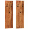 vidaXL Porte-manteaux muraux 2 pcs 36x3x110 cm Bois d'acacia massif