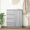 vidaXL Buffet avec tiroirs sonoma gris 71x35x84 cm bois d'ingénierie