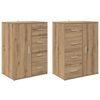 vidaXL Buffets CORONA 2 pc Ch&ecirc;ne artisanal 59 x 39 x 80 cm