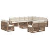 vidaXL Ensemble de canap&eacute; de jardin 13 pcs Beige polyrotin