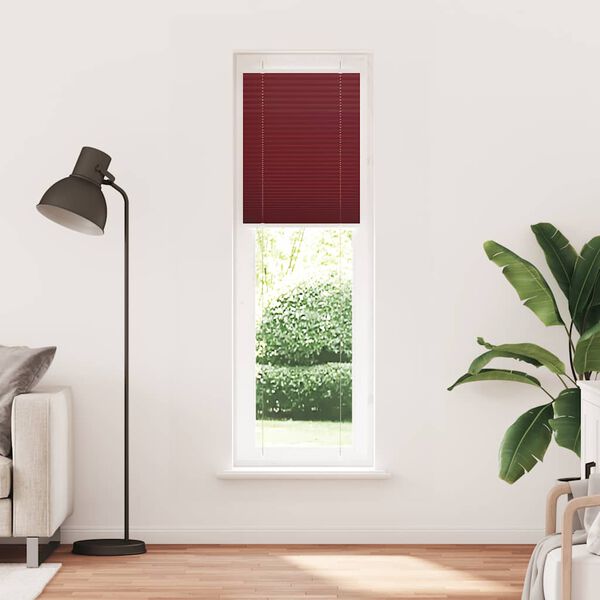 vidaXL Store pliss&eacute; rouge bordeaux 55x200 cm largeur du tissu 54,4 cm