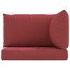 vidaXL Coussins de palette lot de 3 rouge bordeaux tissu oxford