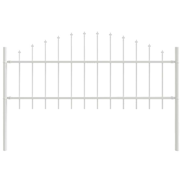 vidaXL Cl&ocirc;ture de jardin 7 pcs Blanc 170 x 140 cm