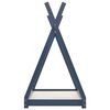 vidaXL Cadre de lit d'enfant Gris Bois de pin massif 70x140 cm