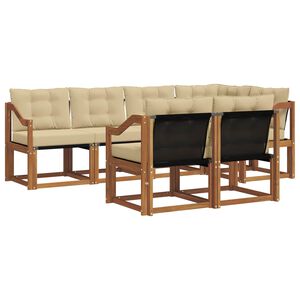 vidaXL Ensemble de canap&eacute;s d'ext&eacute;rieur 7 pc Naturel et Beige