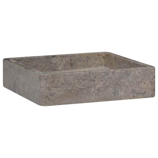 vidaXL Lavabo Gris 40x40x10 cm Marbre