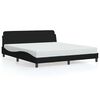 vidaXL Cadre de lit Dover noir 180x200 cm en tissu