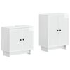 vidaXL Ensemble de 2 meubles de salle de bain EDE Blanc brillant