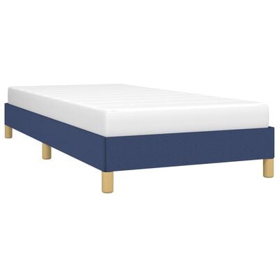 vidaXL Cadre de lit sans matelas bleu 90x190 cm tissu