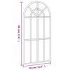 vidaXL Miroir mural noir 30x60 cm arche fer