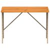 vidaXL Table de jardin avec dessus en bois d'acacia beige 105x75x72 cm
