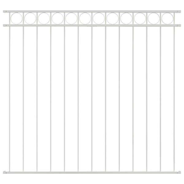 vidaXL &Eacute;l&eacute;ment de cl&ocirc;ture Blanc 170 x 150 cm Acier